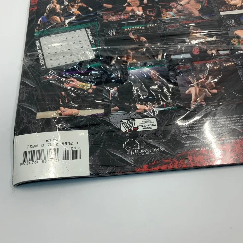 WWE Superstars 2008 Wall Calendar 16 Month John Cena Rey‎ Mysterio New Sealed